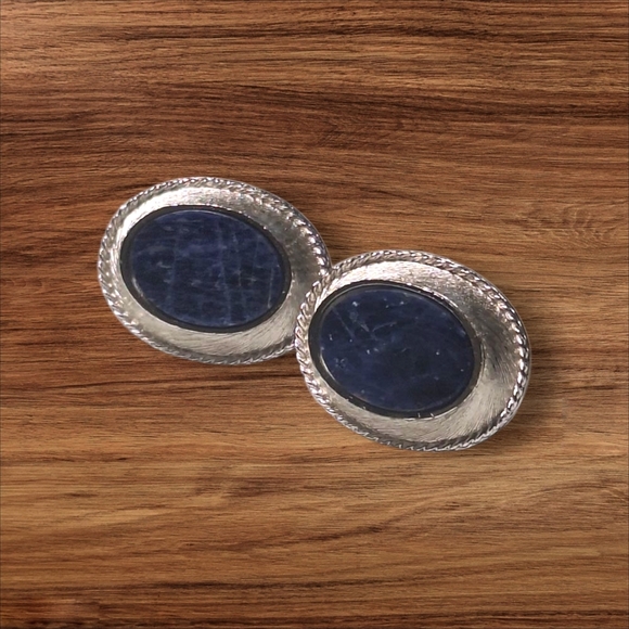 Dante Other - Vintage DANTE Sodalite Cufflinks Blue Stone Estate Sale